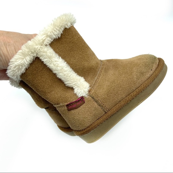 Stride Rite Girls Tan Suede Leather Lined Boots - Picture 2 of 6